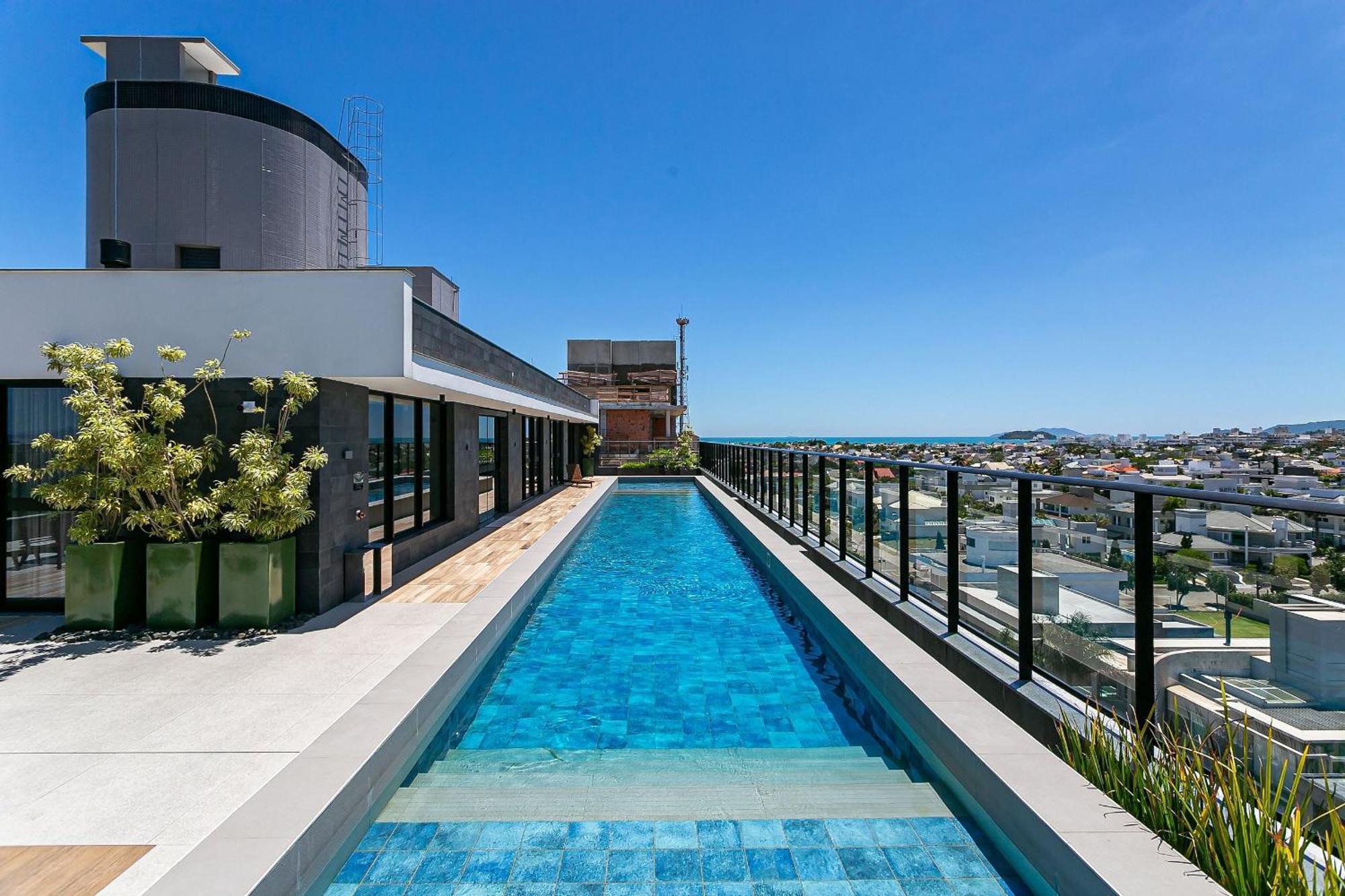 Wi-Fi 300Mb | Rooftop Com Piscina Em Jurere #Ja15 Florianópolis Kültér fotó