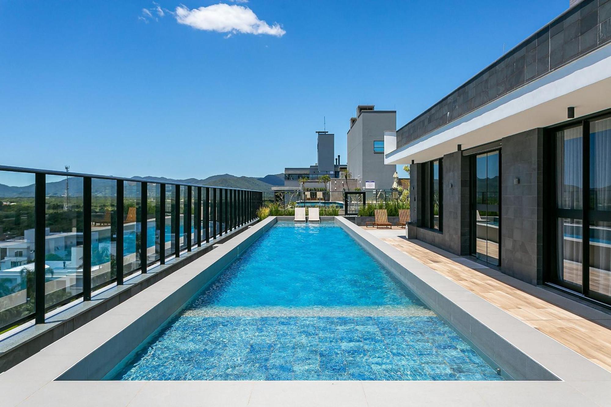 Wi-Fi 300Mb | Rooftop Com Piscina Em Jurere #Ja15 Florianópolis Kültér fotó
